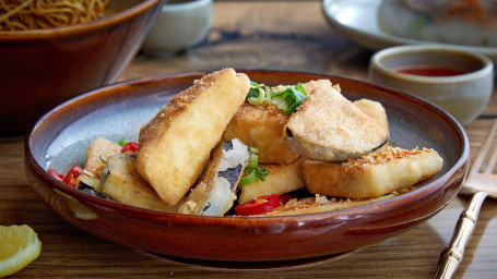 Fried Silky Tofu And Eggplant