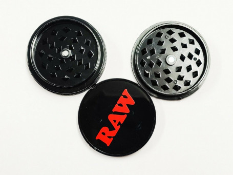 Black Plastic Tobacco Grinder Magnetic No.1 Crusher 60Mm Shark Teeth