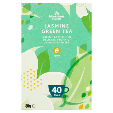 Morrisons Jasmine Serenity Tè Verde 40 Bustine 80G