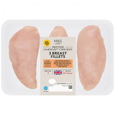 M S Food British Oakham 3 Filetti Di Petto Di Pollo 570G