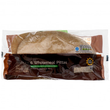 M S Food Pane Morbido Integrale Pittas 6Pz