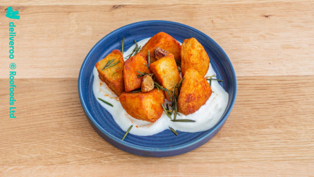 Crispy Rosemary Potatoes On Garlic Infused Yoghurt (V) (Gf)