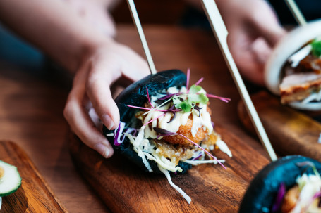 Charcoal Eggplant Bao (2 Pieces)