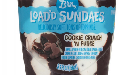 Bunny Blu Carico Sundaes Cookie Crunch N Fudge , 8.5