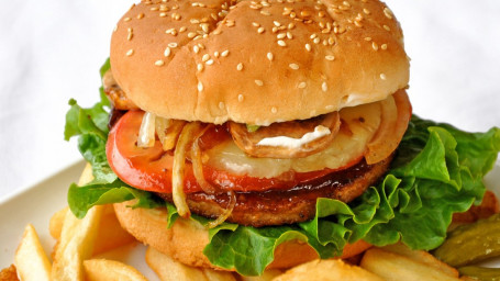 Hawaiian Burger With Potato Fries