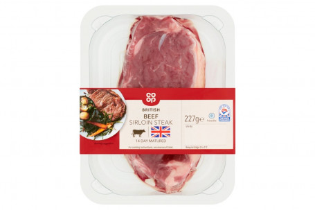 Co Op British Sirloin Steak 227G