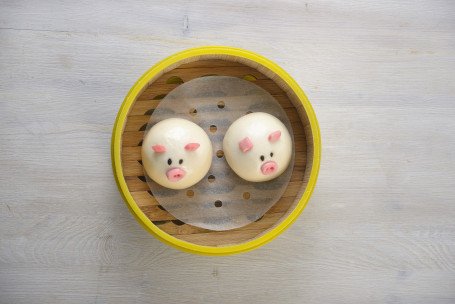 42. Egg Custard Piggy Buns (2Pc)