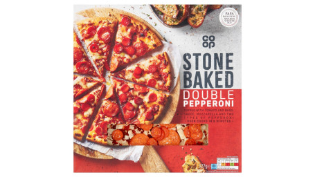 Pizza Ai Peperoni Doppi Cotta Su Pietra Co-Op 327G