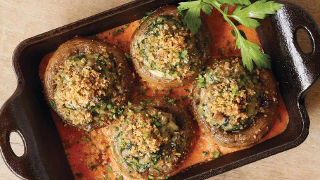 Four Cheese Sausage Stuffed Mushrooms