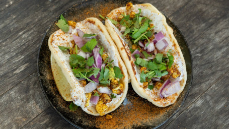 Masala Cauliflower (Naan Tacos)