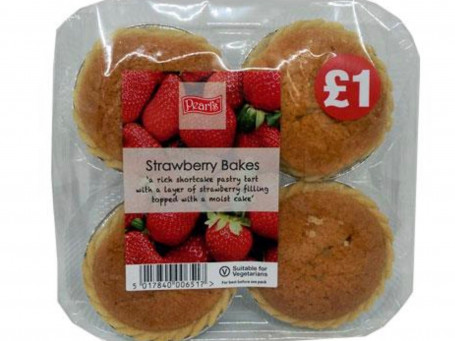 Pearls Bakes Strawberry Cake 4Pk