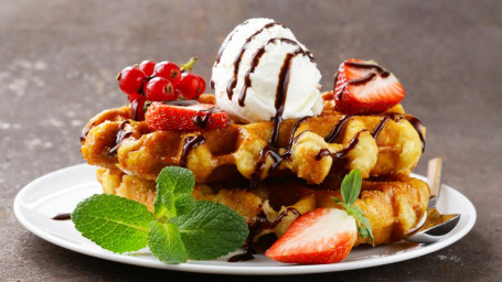 Vanilla Ice Cream Waffle