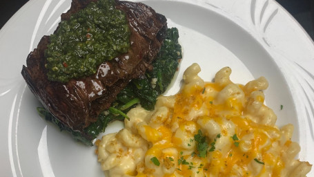 Marinated Skirt Steak Pimento Mac And Cheese