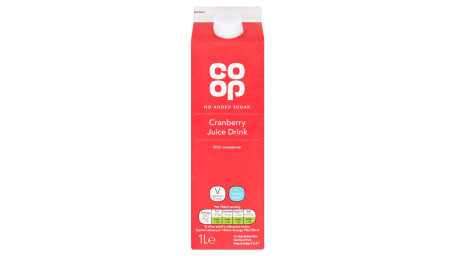 Co-Op No Added Sugar Cranberry Juice Drink 1L