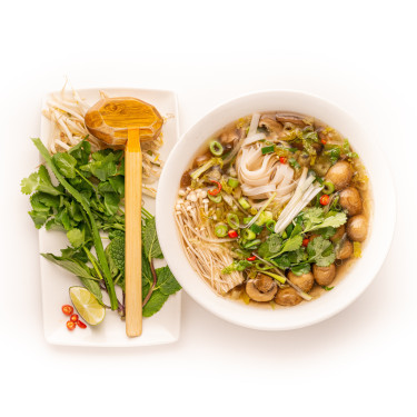 3 Mushroom Phở Noodle Soup