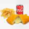 Volcanic Cheesy Chicken Chips Soft Drinks Bào Jiāng Jī Pái Shǔ Tiáo Ruǎn Yǐn