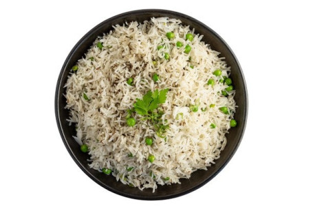 Jeera (Cumin) Rice With Peas