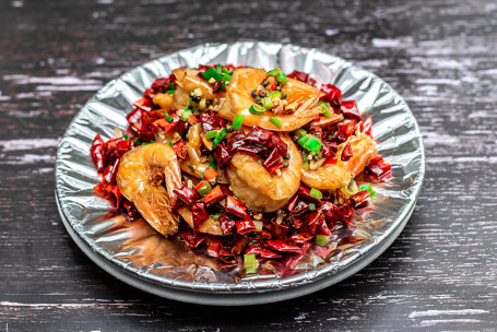 Stir-Fried Prawns With Sichuan Chillies In Shell Xiāng Là Jiāo Yán Xiā Dài Ké