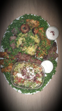 1 Kg Mix Plate .: 8 Pcs Lamb Shish, 3Kofta Skewers, 12 Pcs Chicken Shish .