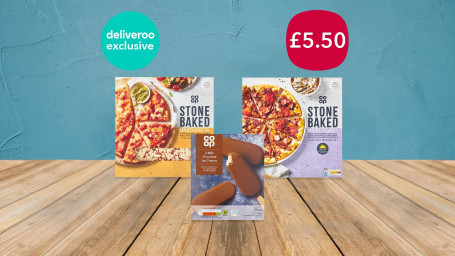 Exclusive: 2 Co-Op Pizzas Ice Cream Sticks £5.50 (Save £5.20)