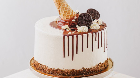 Cookies Cream Ice Cream Cone Drip Cake