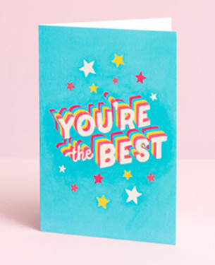 You're The Best Card Blue