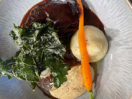 Daube De Boeuf, Parsnip Puree, Buttered Kale Pommes Mousseline