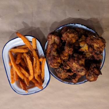 15 Chilli Wings Sweet Potato Fries