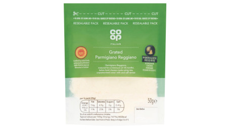 Co-Op Italian Grated Parmesan Cheese 50G