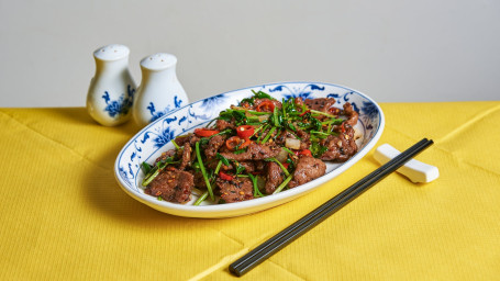 59 Xinjiang Style Stir Fried Lamb With Chillies (Spicy) Xīn Jiāng Xiǎo Chǎo Yáng