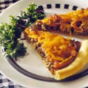 Pizza Cheeseburger Con Pancetta