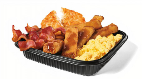 Jumbo Colazione Platter W / Bacon Con Toast Sticks Francesi