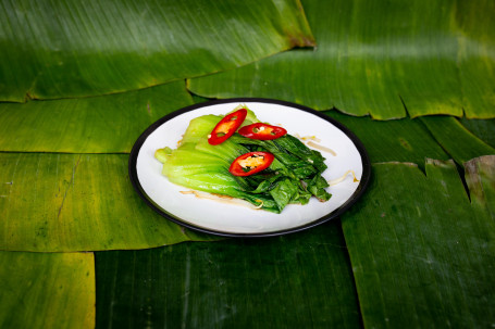 A2. Steamed Pak Choi, Chilli, Garlic Soy