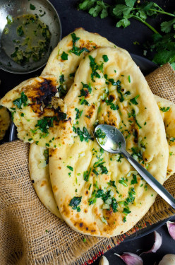 Tandoor Baked Naan With Wild Garlic And Fresh Coriander