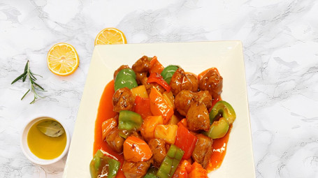 #33. Sweet Sour Soy Chicken W/ Bell Peppers Pineapple