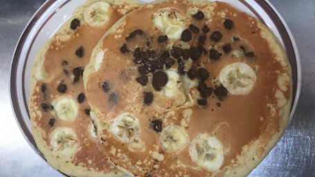 Chocolate Chips And Banana Pancakes