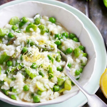 Risotto Con Fave Larghe E Asparagi