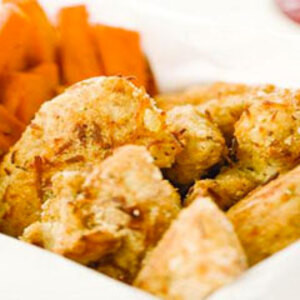 Nuggets Di Pollo Con Patatine Fritte