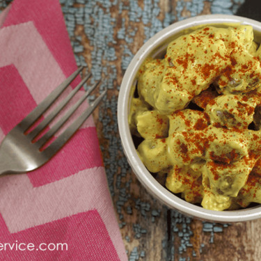 Insalata Di Patate Con Uova Ripiene Piccanti