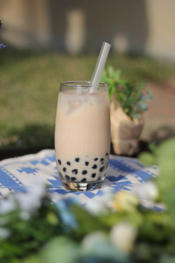 Tè Al Latte Con Boba Di Zucchero Di Canna