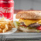 Cheese Burger With Fries 20 Oz. Soda