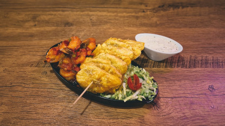 Camarones Con Tostones