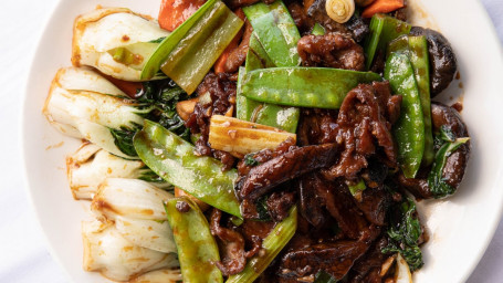 Beef Bok Choy With A Trio Of Mushrooms