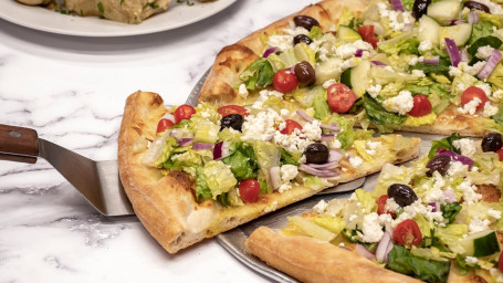 Salad Pizza Combo (Includes Your Choice Of 12 Garlic Knots, Garden Salad Or 12 Zeppoles)