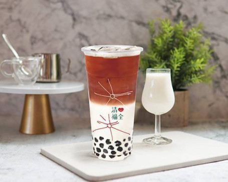 Yǐn Cáng Bǎn Zhēn Zhū Fēng Mì Xiān Nǎi Pǔ Ěr Pearl Puer Tea Con Latte Fresco E Miele