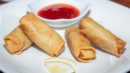 Deep Fired Shrimp Veggie Spring Roll 4 Pcs