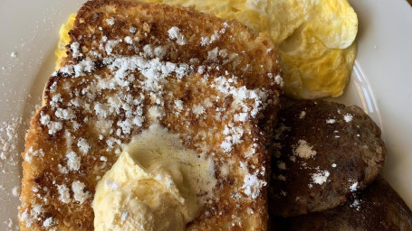 Crusted French Toast, Eggs, Meat